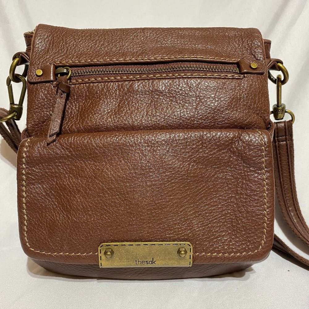 Boho Brown Leather Crossbody by The Sac